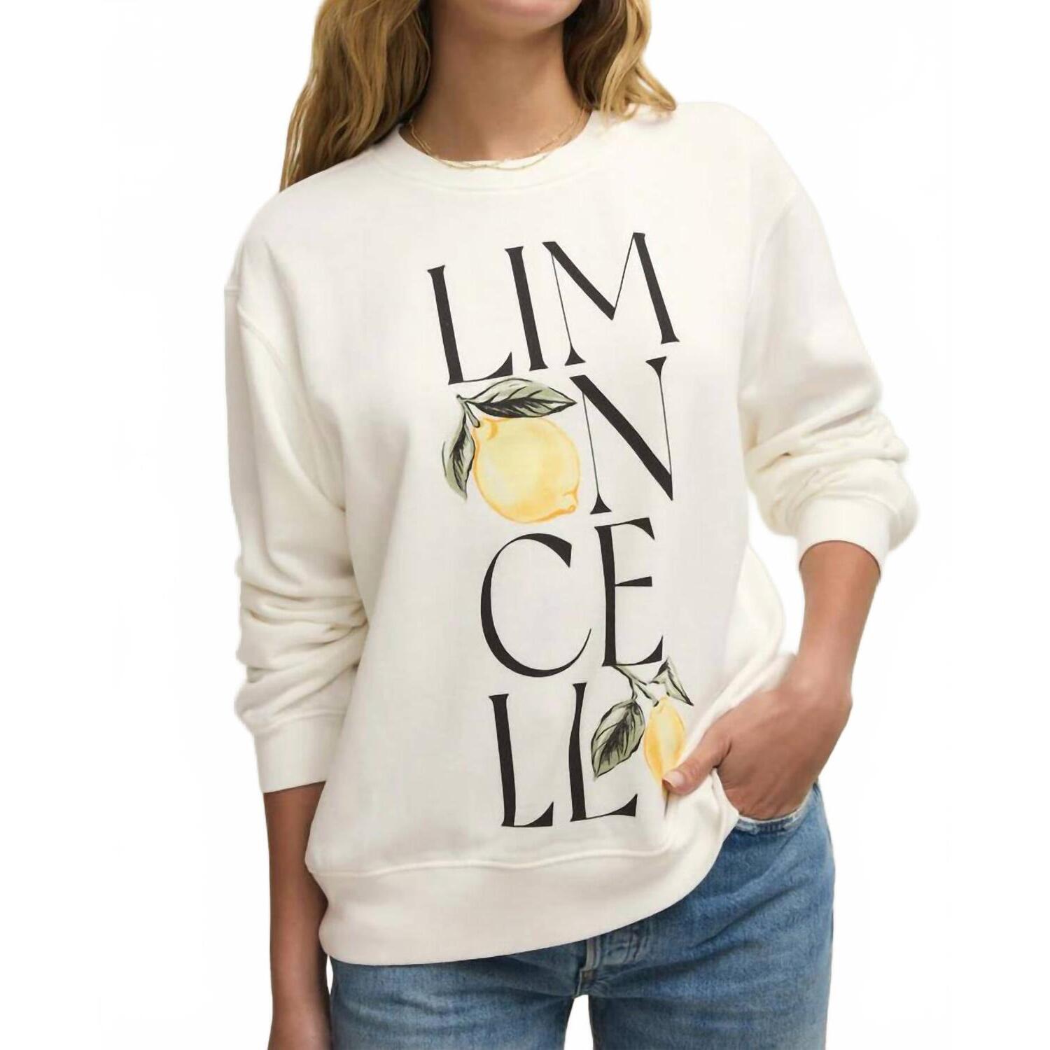 New Z Supply Limon Boyfriend Sweatshirt In Sea Salt